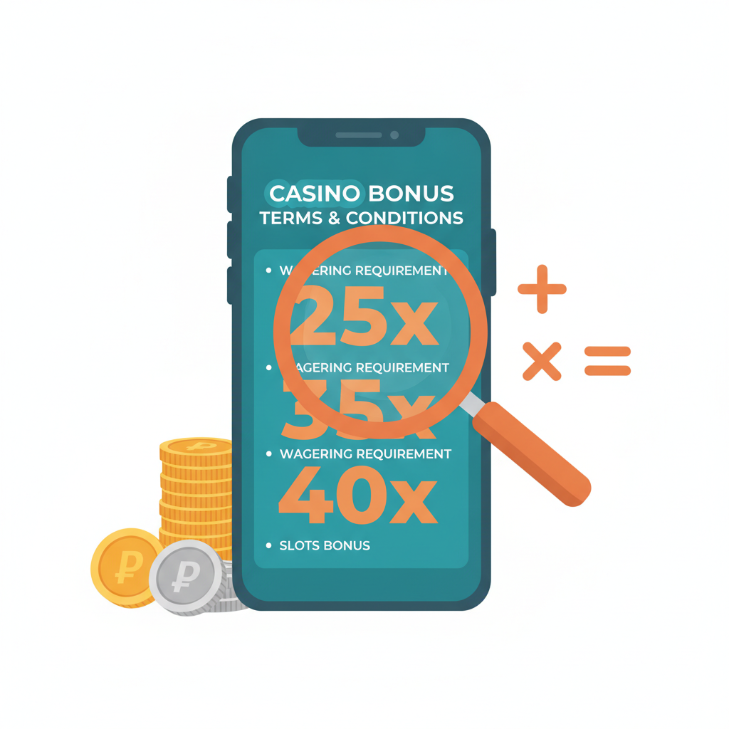 Illustration: Reading Bacardi Play Wagering Requirements: What 25x, 35x and 40x Really Cost You